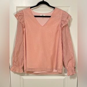 Boutique style ruffle sleeve top